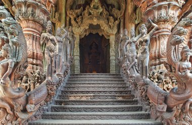 Sanctuary of Truth, Pattaya, Thailand. clipart