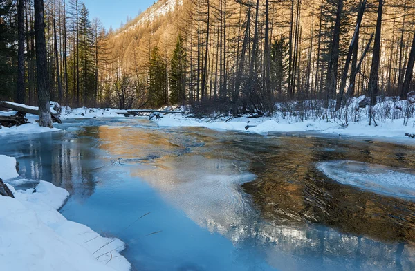 Mooie winterlandschap, Altaj Rusland. — Stockfoto