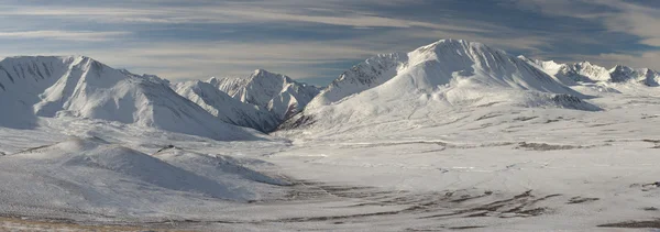 Güzel kış manzara, Altay Dağları Rusya. Stok Resim