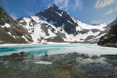 Güzel yaz manzara, Altay Dağları Rusya.