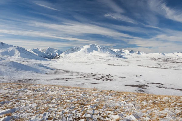 아름 다운 겨울 풍경, 알타이 산맥 러시아. — 스톡 사진