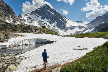 Güzel yaz manzara, Altay Dağları Rusya.