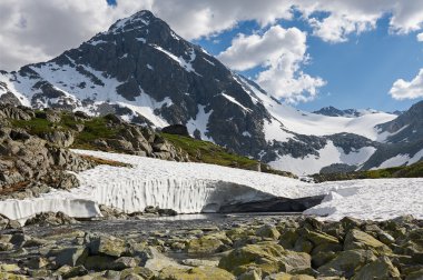 Güzel yaz manzara, Altay Dağları Rusya.