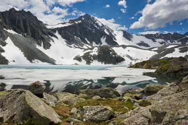 Güzel yaz manzara, Altay Dağları Rusya.