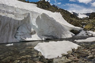 Güzel yaz manzara, Altay Dağları Rusya.