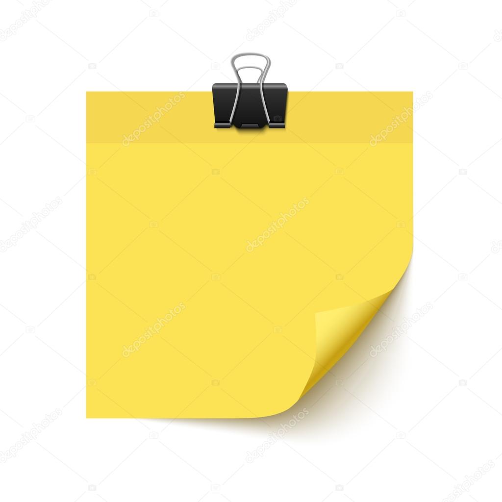 Yellow Sticky note paper