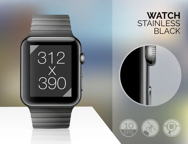 Smart Watch-klocka isolerade — Stock vektor