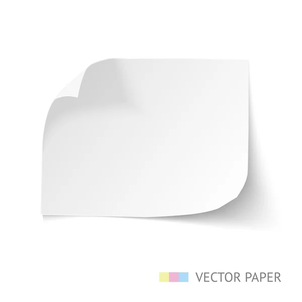 Papier banner met curl hoeken — Stockvector