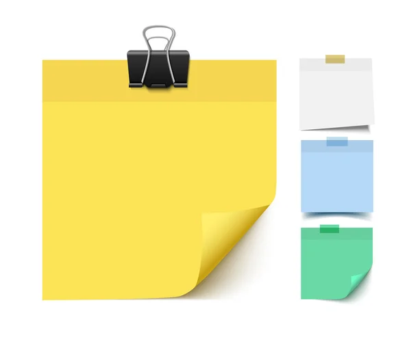 Ensemble de papier autocollant note — Image vectorielle