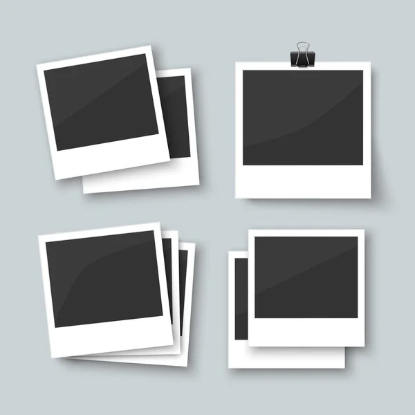 Conjunto de marcos de fotos de estilo antiguo — Vector de stock