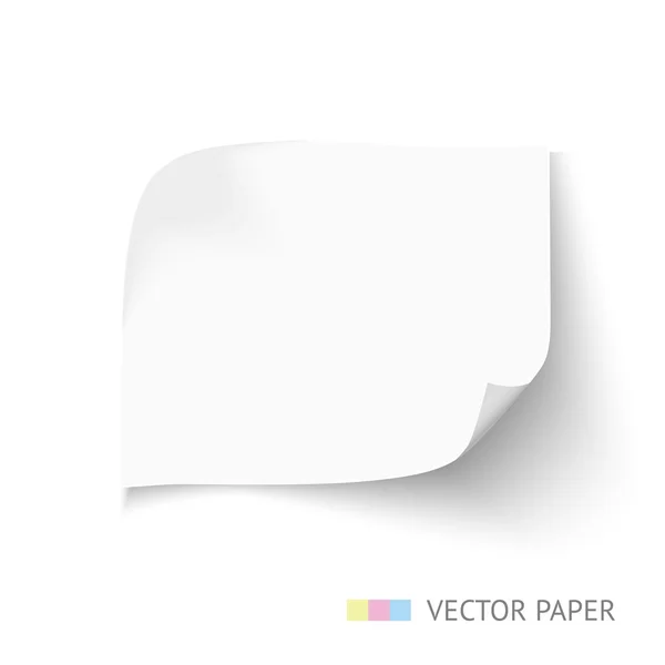 Papírový banner s kudrlinkou rohy — Stockový vektor