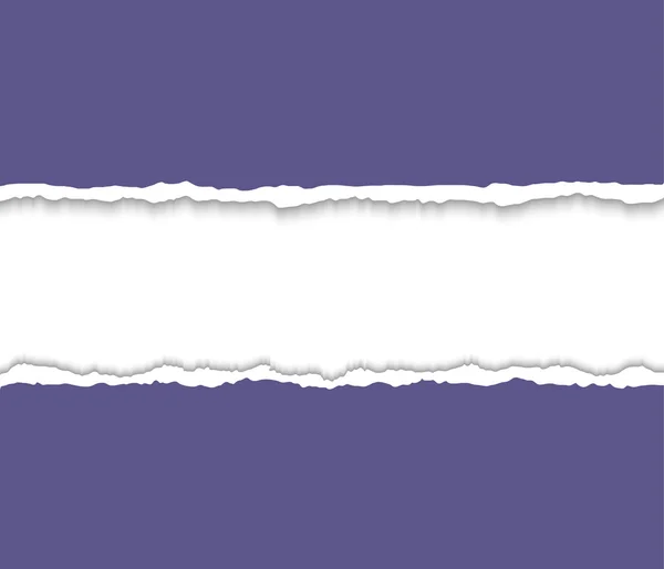 Zerrissener Papierrahmen für Text. Vektor-Papphintergrund mit weißem Copyspace und gerissenen Kanten — Stockvektor
