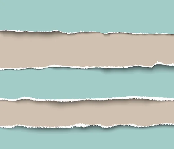 Set zerrissener Bastelpapierstücke mit Ecken und Kanten — Stockvektor
