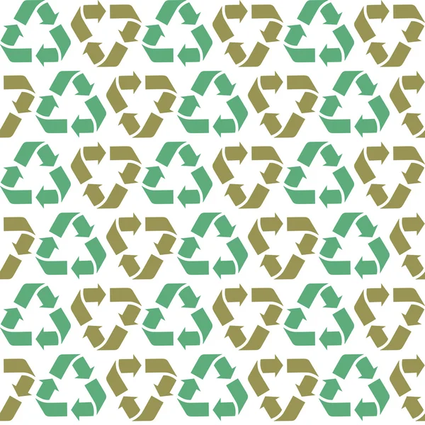 Vecteur sans couture fond plat de recyclage — Image vectorielle