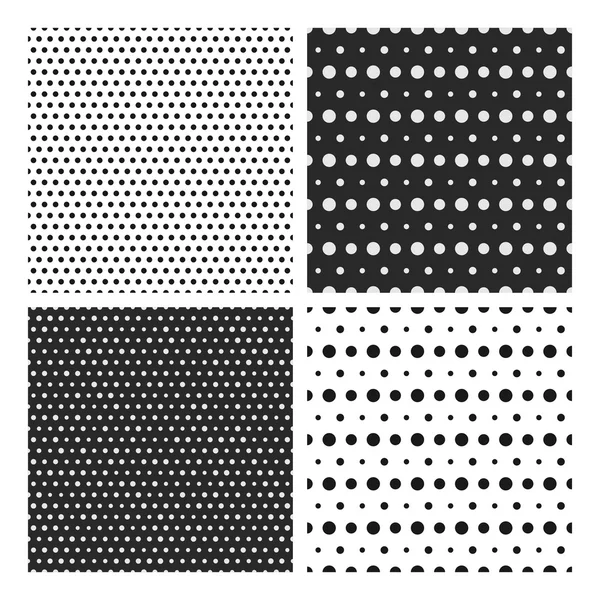 Set van eenvoudige gestippelde patronen. — Stockvector