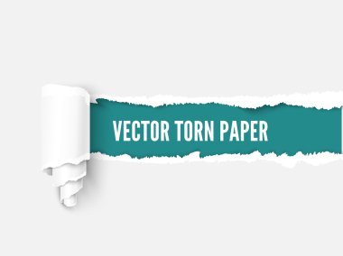 İlerleyin ve örnek için metnin yeşil arka plan üzerinde yırtık kağıt