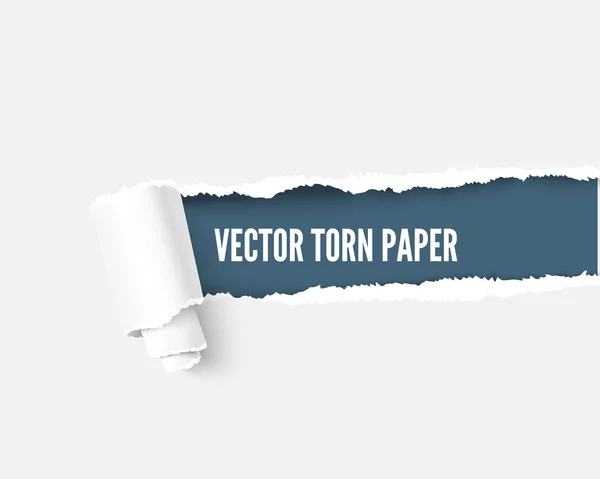 Papel roto con espacio para su mensaje, ilustración vectorial realista — Vector de stock