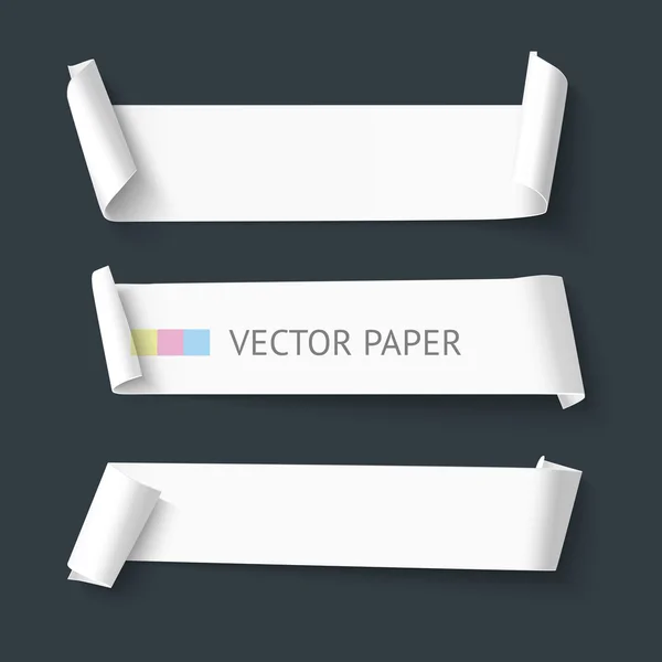 Realistiska detaljerad vitbok banners — Stock vektor