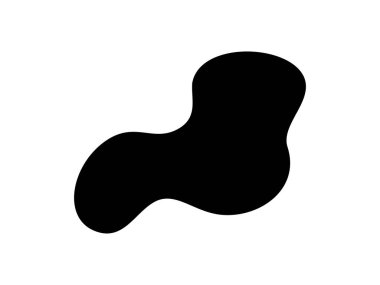 Akışkan sıvı rastgele organik şekiller vektörü beyaz arkaplanda izole edildi