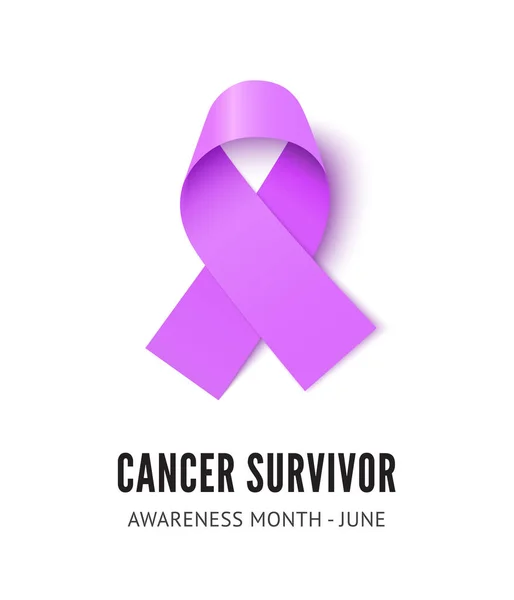 Cancer survivors awareness day banner vector template — Stock Vector