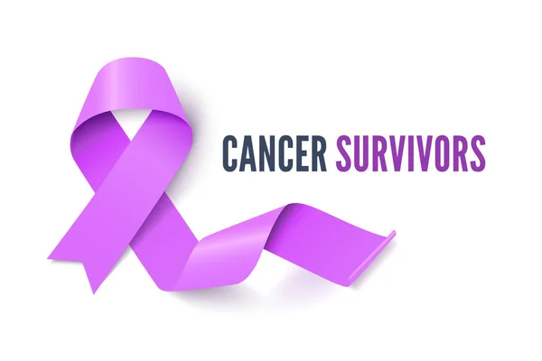 Cancer överlevande medvetenhet dag banner vektor mall — Stock vektor