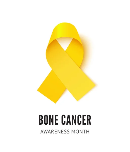 Bone cancer awareness ribbon vector illustration isolated on white background — Stock Vector