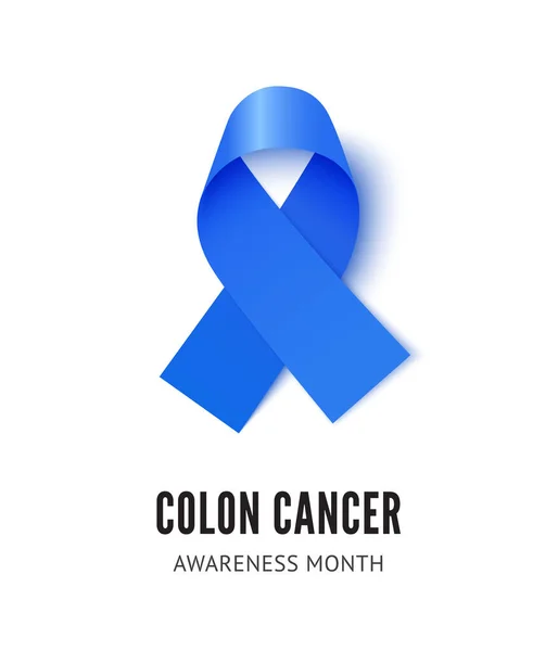 Colon cancer awareness ribbon vector illustration isolated — Stock Vector