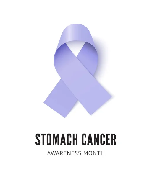 Stomach cancer awareness ribbon vector illustration isolated — Stock Vector