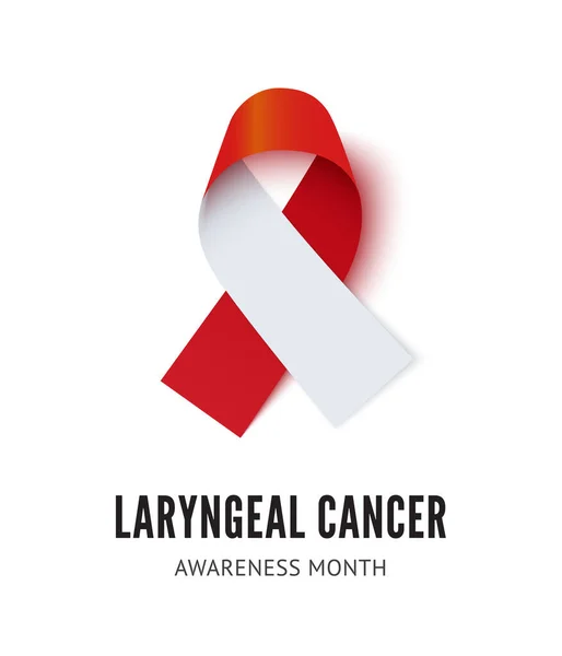 Laryngeal cancer awareness ribbon vector illustration isolated — Stock Vector