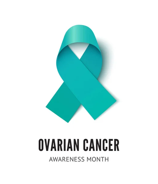 Ovarian cancer awareness ribbon vector illustration isolated Stock Illustration