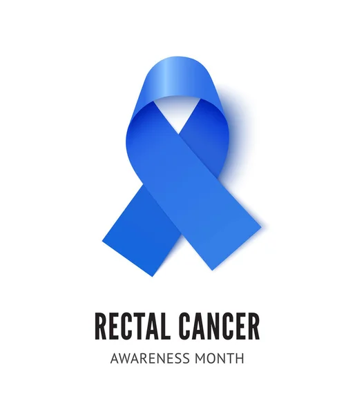 Rectal cancer awareness ribbon vector illustration isolated — Stock Vector
