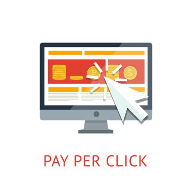 Pay per click illustration clipart