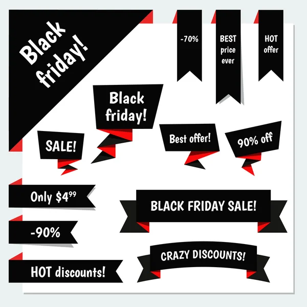 Black Friday Sale vector elements — Stock Vector