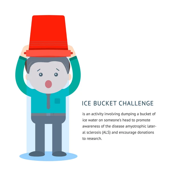 ALS ice bucket výzvu koncept — Stockový vektor