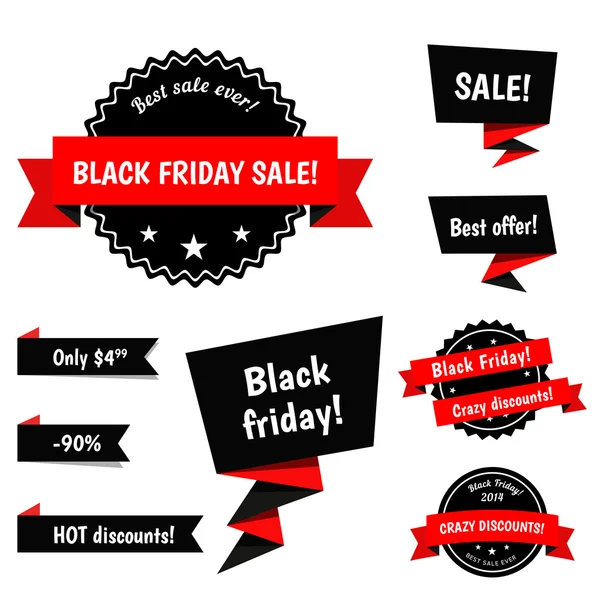 Black Friday Sale vector elements — Stock Vector