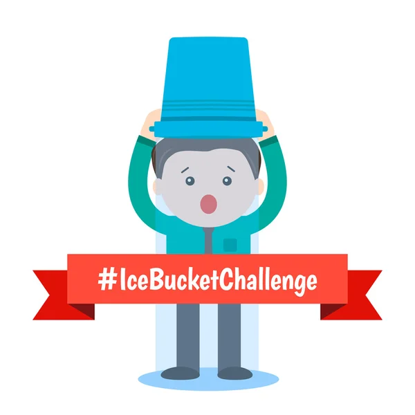 Als Ice Bucket Challenge-Konzept — Stockvektor