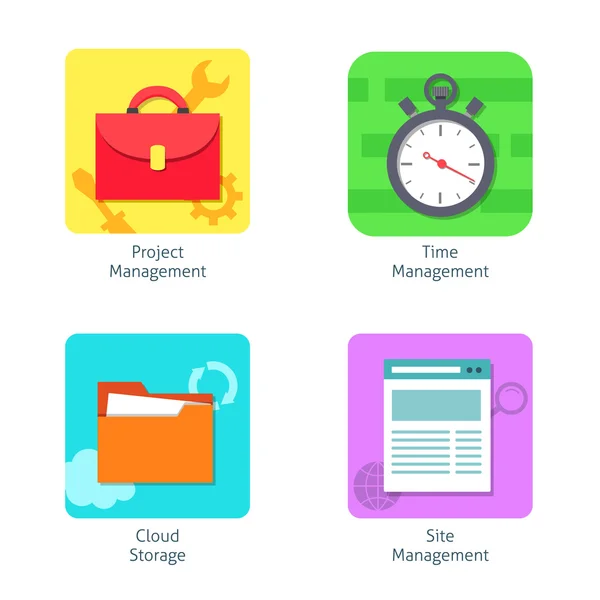 Office management icons set — Stockvector