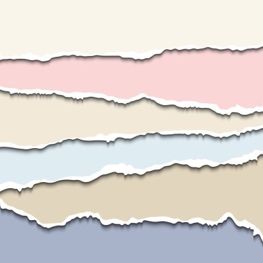 yırtık kağıt parçaları