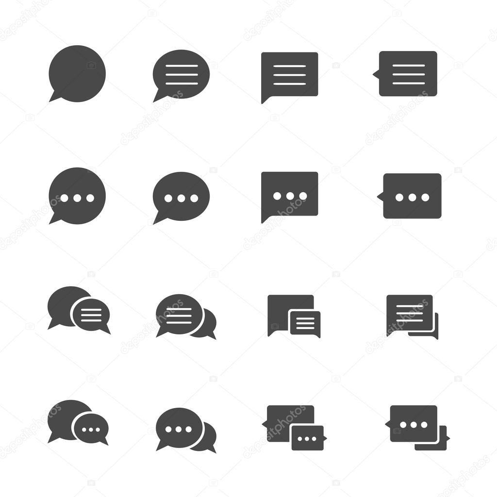 Speech bubble icons