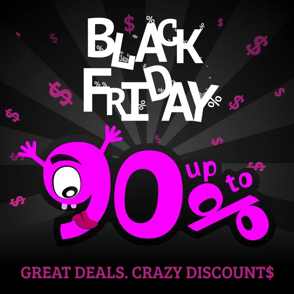 Black Friday Banner de venta — Vector de stock