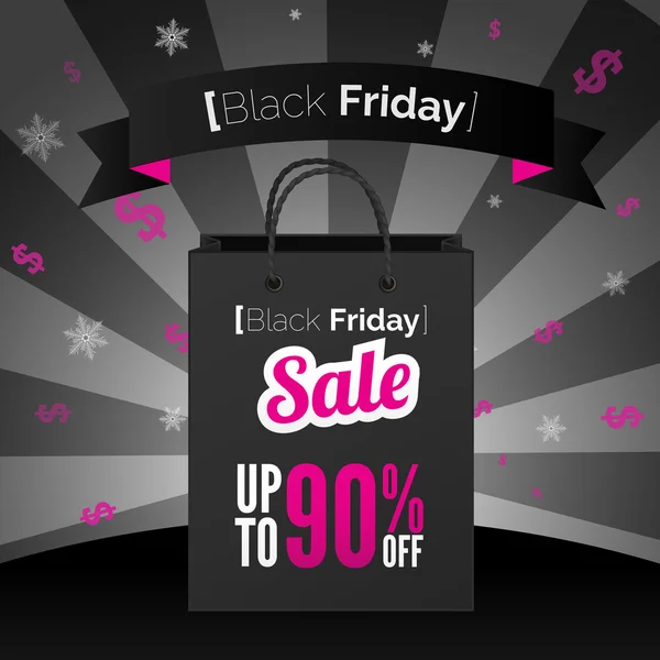 Cartaz de venda Black Friday —  Vetores de Stock