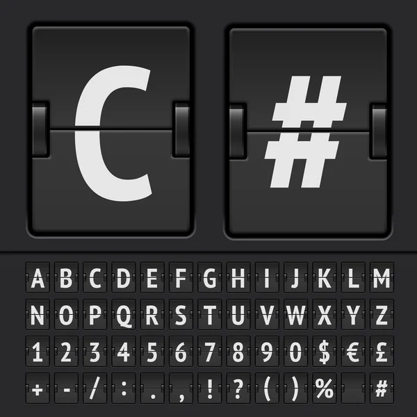 Vector scorebord alfabet — Stockvector