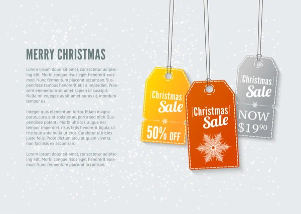 Christmas sale label — Stock Vector