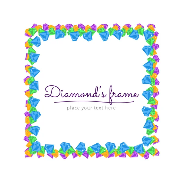 Diamanten frame — Stockvector