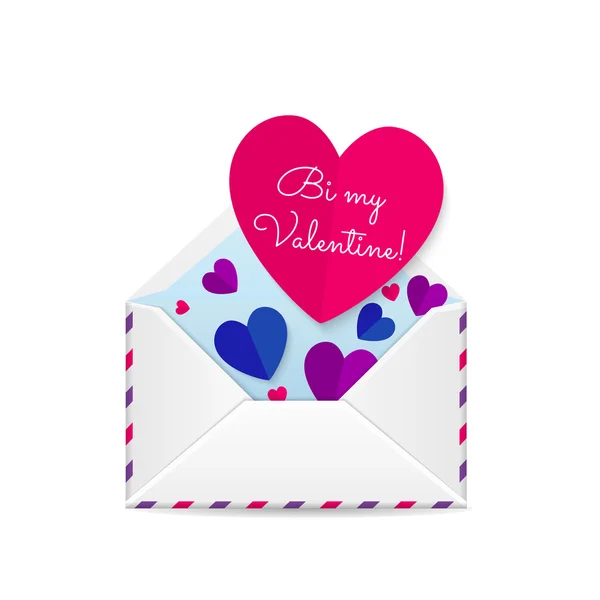 Valentýnské bisexuální kartu — Stockový vektor