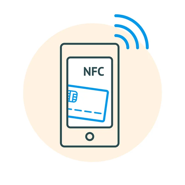 Concetto di tecnologia NFC — Vettoriale Stock