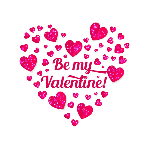 Valentines belettering — Stockvector