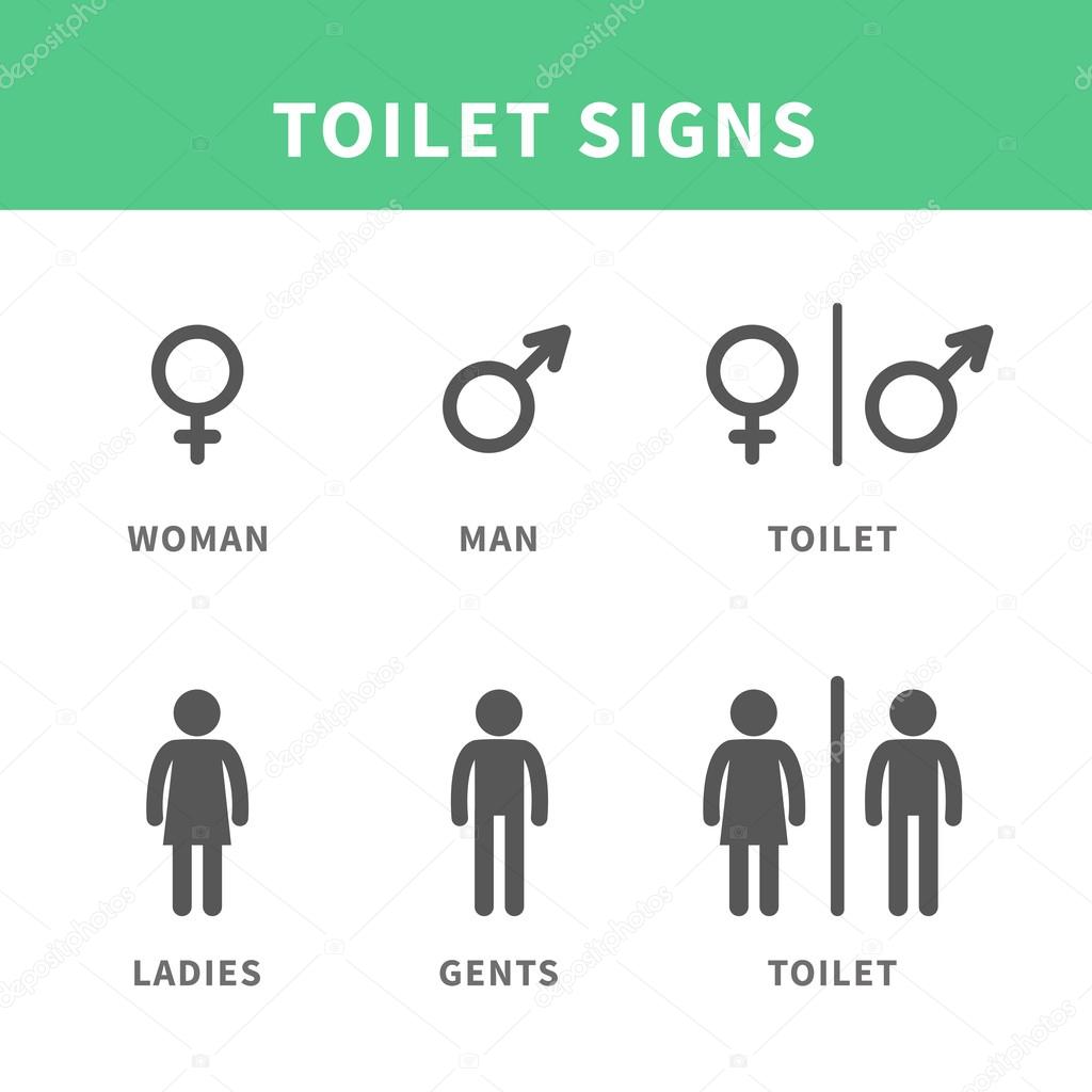 Man and woman pictogram