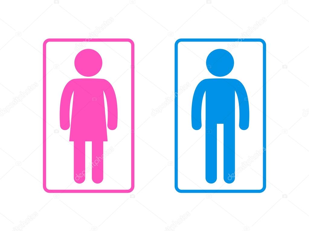 Man and woman pictogram