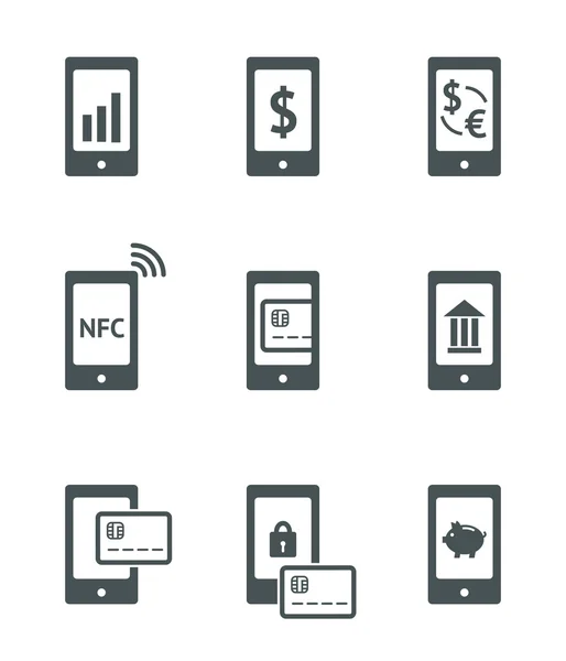 Mobile payment icons — Stock Vector